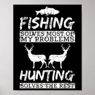 Poster Chasse à la pêche amusante résout le problème Pois