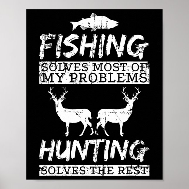 Poster Chasse à la pêche amusante résout le problème Pois (Devant)