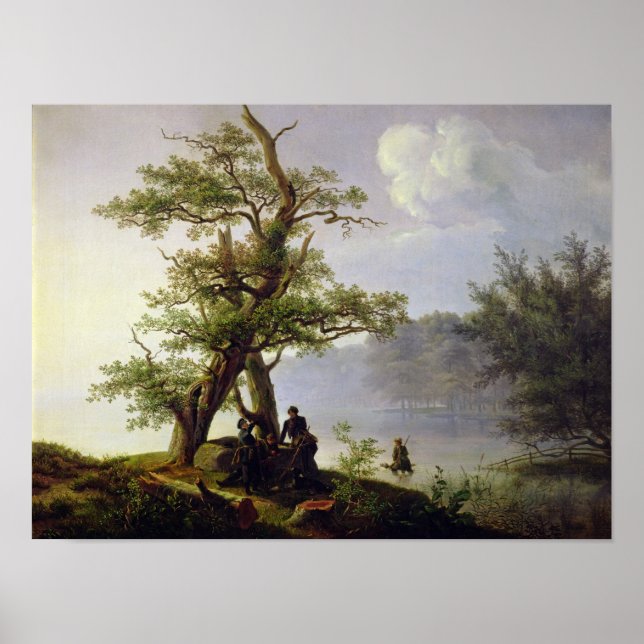 Poster Chasse à la sauvagine, 1828 (Devant)