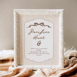 Poster Chasse à la tétine Bebe Cafe Dessin à la main Genr