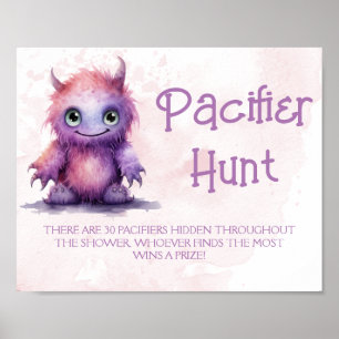 Poster Chasse à la tétine de monstre d'Halloween Jeu de B