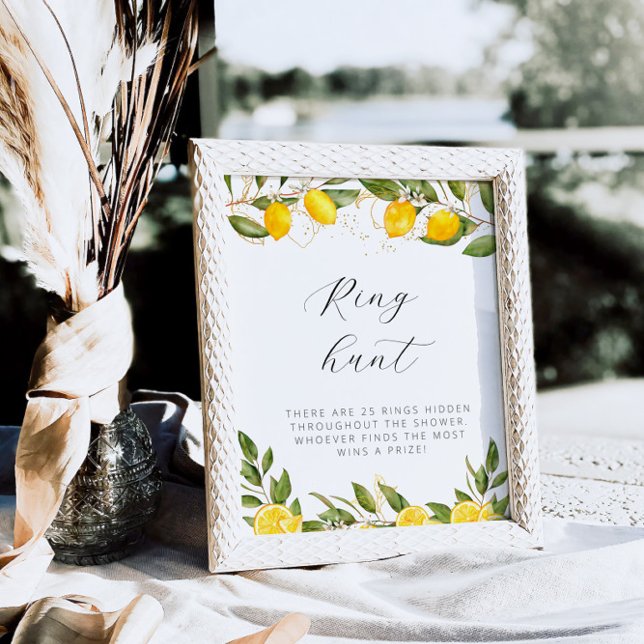 Poster Chasse à l'anneau de fête prénuptiale au citron de (Créateur téléchargé)