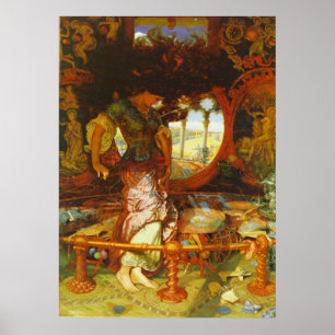 Poster Chasse à William Holman Madame de Shalott