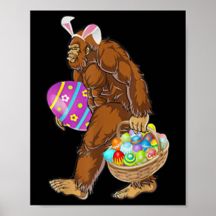Poster Chasse amusante aux oeufs de Pâques