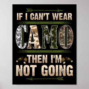 Poster Chasse amusante Chasseurs Camo Buck Deer Pays Redn