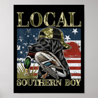 Poster Chasse au canard du Sud local Black Lab Extérieur