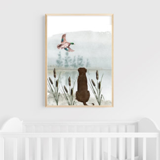 Poster Chasse au canard Nourriture murale Art