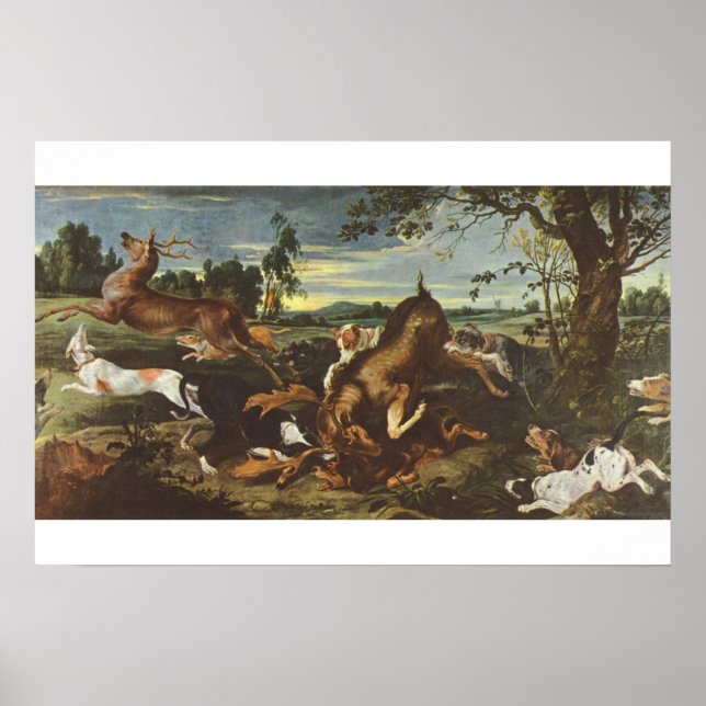 Poster Chasse au cerf (Devant)