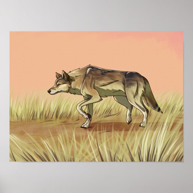 Poster Chasse au lever du soleil (Devant)