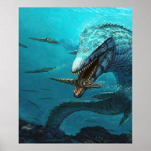 Poster Chasse au Mosasaurus