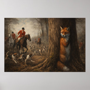 Poster Chasse au renard