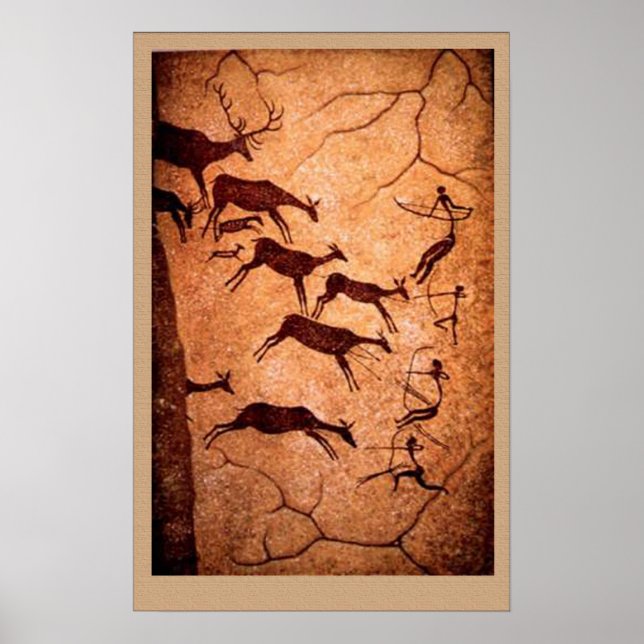 Poster Chasse au stade Lascaux (Devant)