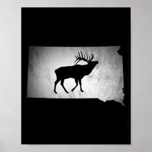 Poster Chasse au wapiti du Dakota du Sud
