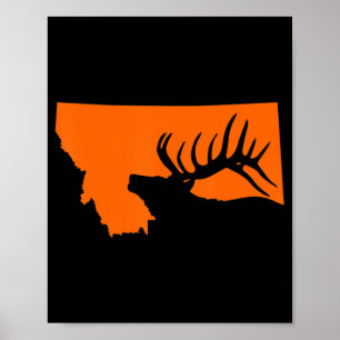 Poster Chasse aux Elcs du Montana