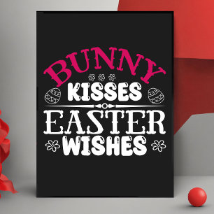 Poster Chasse aux oeufs de Pâques - Bonheur