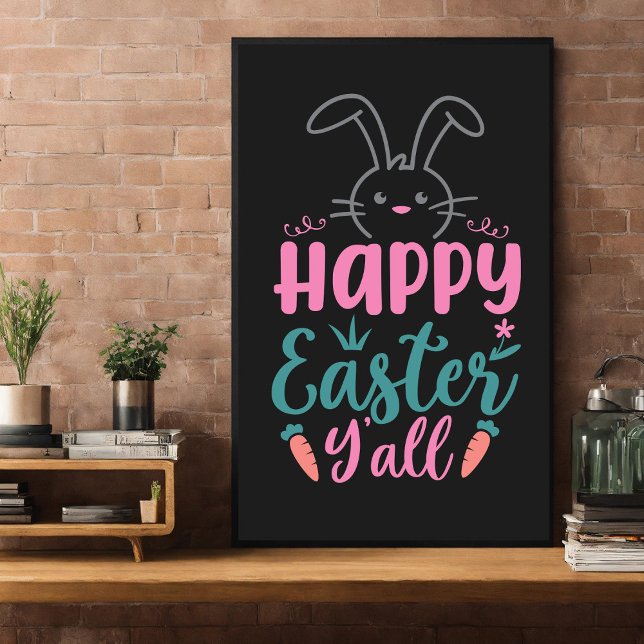 Poster Chasse aux oeufs de Pâques. Lapin bébé (Créateur téléchargé)