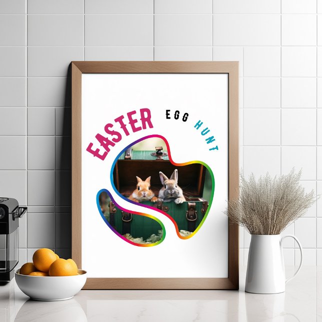 Poster Chasse aux oeufs de Pâques - Lapin de Pâques (Créateur téléchargé)