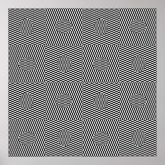 Poster Chasse aux œufs de Pâques OpArt (Devant)