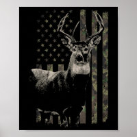 Chasse Camo Drapeau Américain Cerf