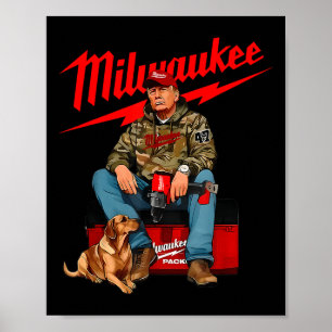 Poster Chasse Camo Saison Main Drill Chien Chasse