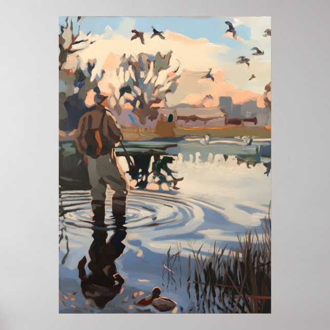 Poster Chasse chasseur début saison (Devant)