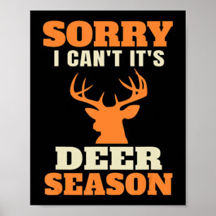 Poster Chasse De Cerfs Amusants Dit Plaisanter