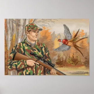Poster Chasse début de saison chasseur de primes