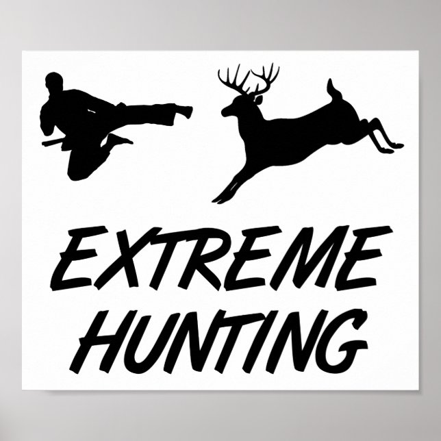 Poster Chasse extrême Karate Kick Deer (Devant)