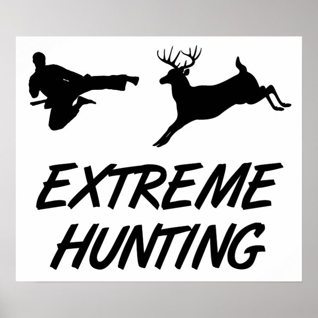 Poster Chasse extrême Karate Kick Deer (Devant)