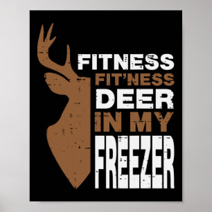 Poster Chasse Fitness Deer Dans Freezer Hunter Hommes Gar