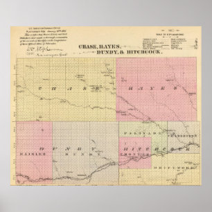 Poster Chasse, Hayes, Dundy, et Hitchcock, Nébraska