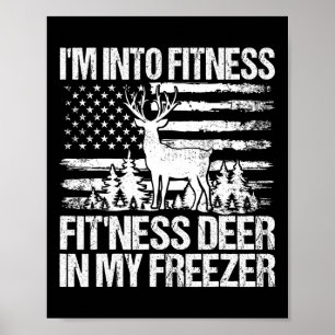 Poster Chasse Je suis dans la condition physique Cerf dan