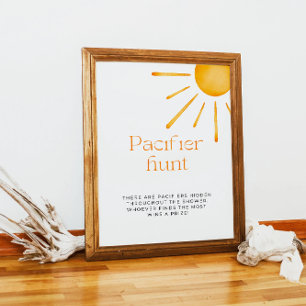 Poster Chasse minimaliste Retro Sun Pacifier