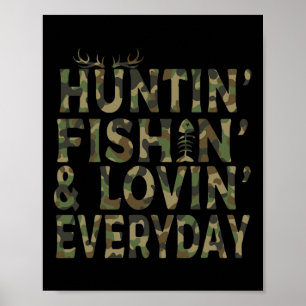 Poster Chasse Pêche Aimer tous les jours Chasse Papa