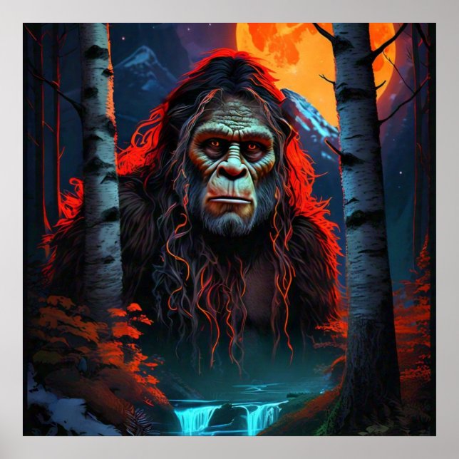 Poster Chasse Sasquatch Moonlit (Devant)