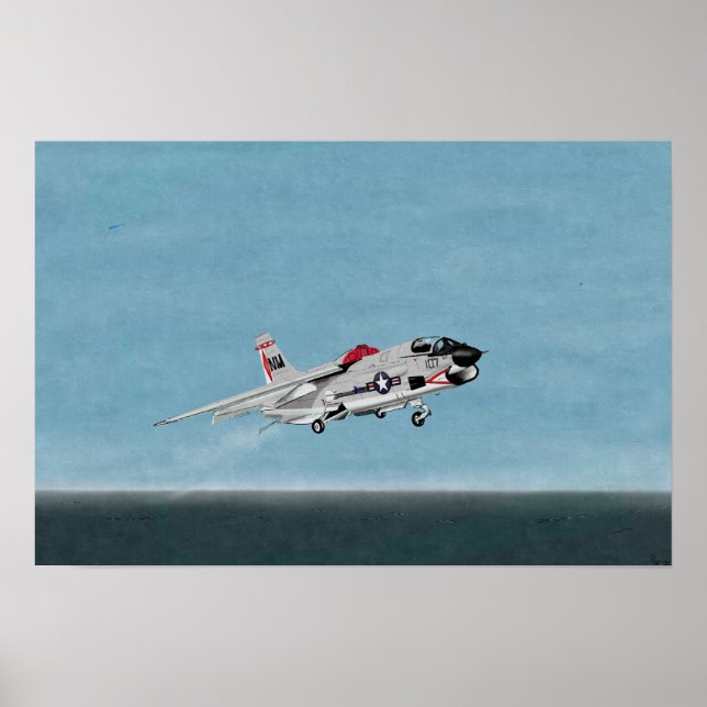 Poster chasseur Croisés F-8J (Devant)