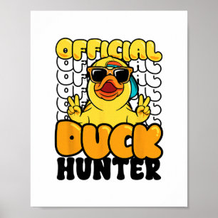 Poster Chasseur de canards officiel drôle de canard en ca