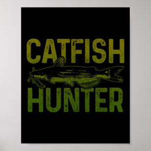 Poster Chasseur de poisson catfish Pêche Cadeau