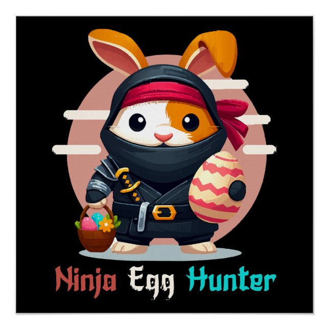 Poster Chasseur d'oeufs Ninja (Devant)