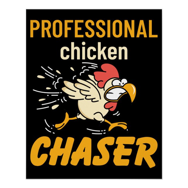 Poster Chasseur professionnel de poulet (Devant)