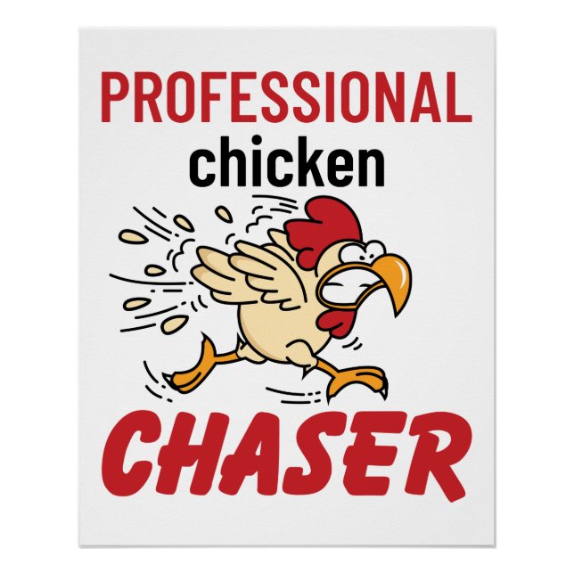Poster Chasseur professionnel de poulet éleveur de poulet (Devant)