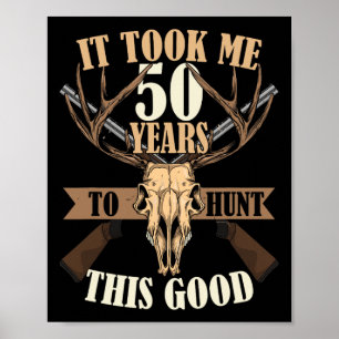 Poster Chasseurs 50e anniversaire Ans Deer Hunting Stag
