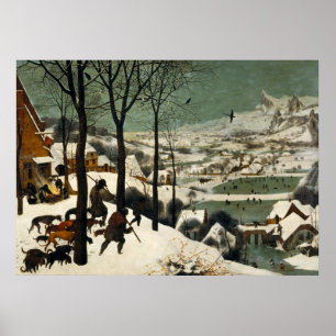 Poster Chasseurs dans la neige par Pieter Bruegel l'Ancie