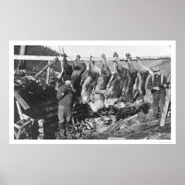 Poster Chasseurs de caribou Alaska 1928 (Devant)