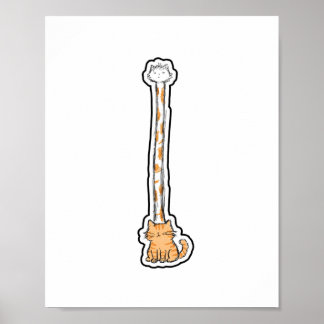 Poster Chat à Long Cou