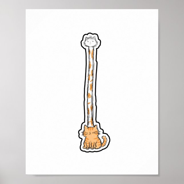 Poster Chat à Long Cou (Devant)