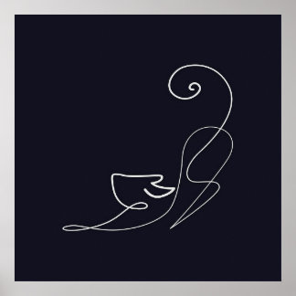 Poster Chat animal | Art ligne | AMOUREUX DES CHATS