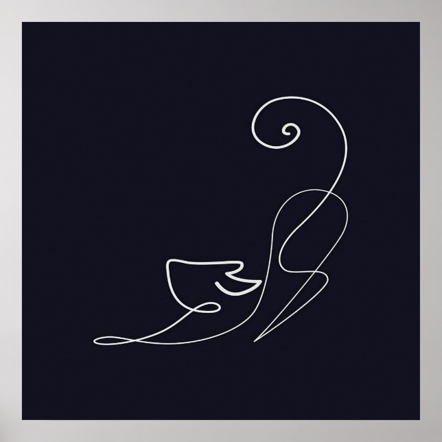 Poster Chat animal | Art ligne | AMOUREUX DES CHATS (Devant)
