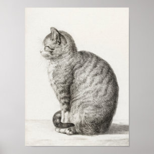 Poster "Chat assis" par l'affiche de Jean Bernard