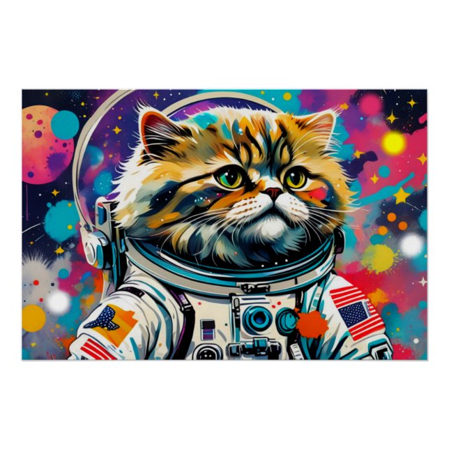 POSTER CHAT ASTRONAUT PERSIAN (Devant)